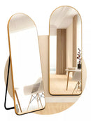 Espejo ovalado con base recta 170 x 70 cm con soporte de suelo